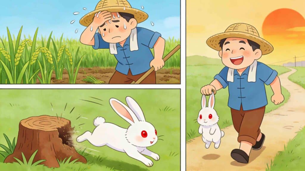 shou zhu dai tu simple Chinese idiom story for kids）