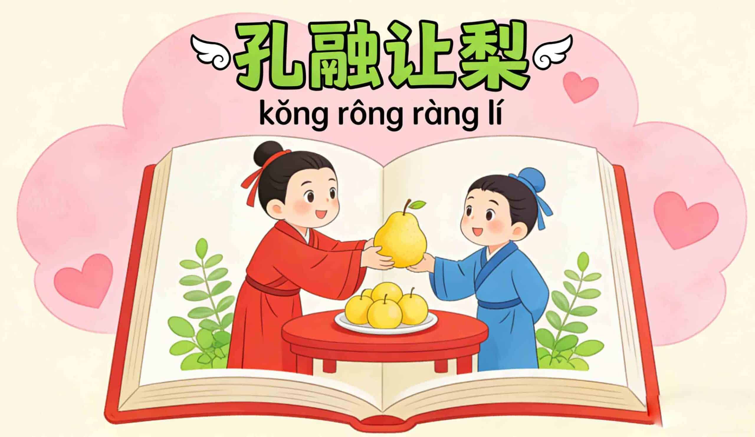 Chinese Idioms for Kids Printable PDF - Kong Rong Rang Li