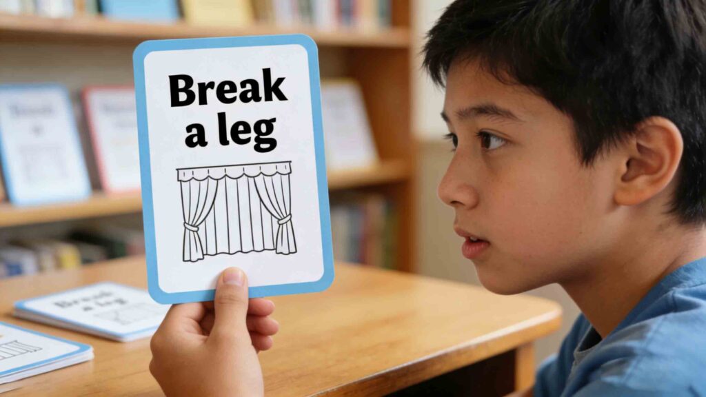 Learning Chinese idioms after knowing how many Chinese idioms are there - student using idiom flashcards