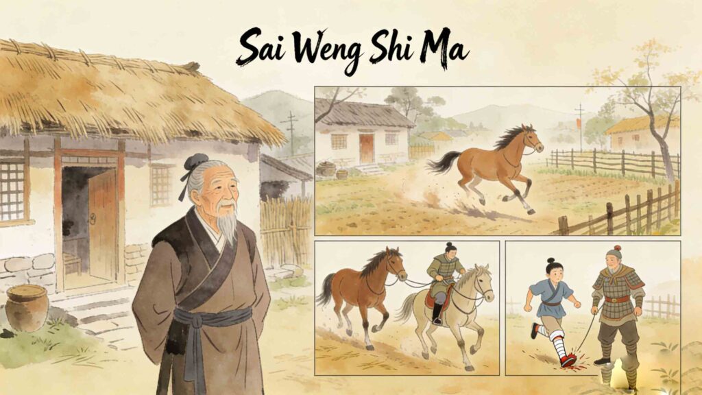 What are Chinese idioms - illustration of the classic Sai Weng Shi Ma fable