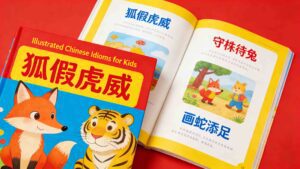 colorful chinese idioms book with stories and pictures