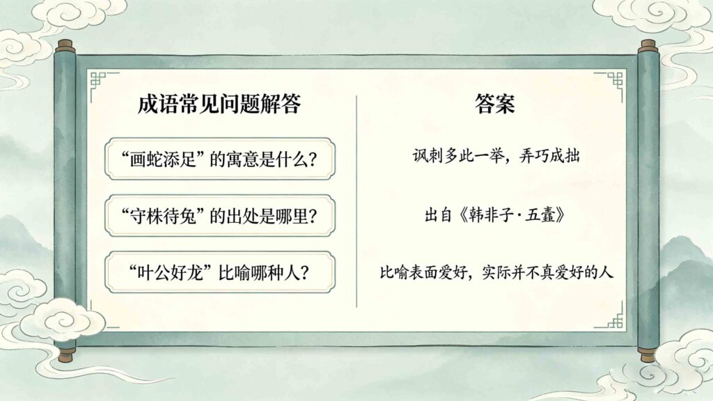 frequently asked questions about chengyu chinese