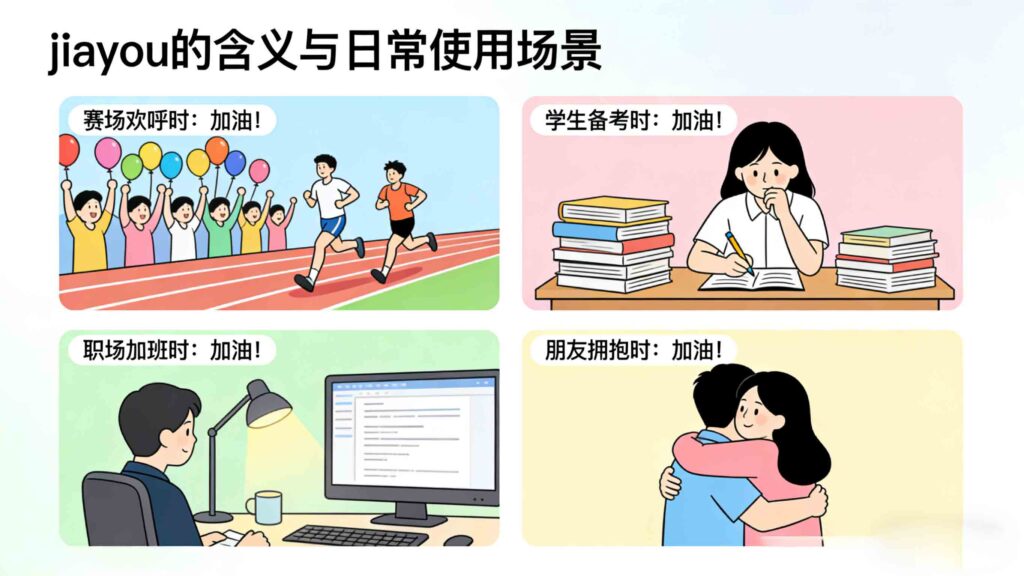 What does jiayou literally mean - common usage scenarios in daily life